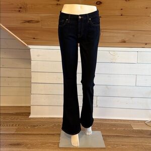 7 For All Mankind Dark Blue Jeans with Gold Accents